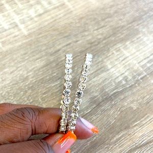 Rhinestone hoop earrings